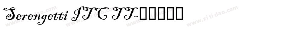 Serengetti ITC TT字体转换